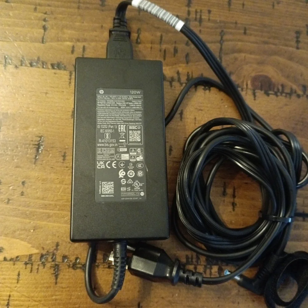 HP 120W Laptop AC Adapter Charger TPN-DA19 L41423-003 Blue Tip Power Cord a11
